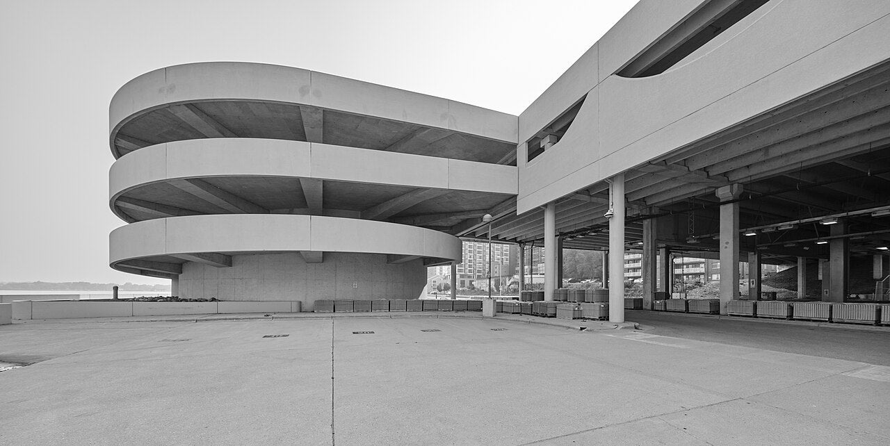 Monona Terrace, designed by Frank Lloyd Wright, stands in Madison, Wisconsin, despite years of opposition from Joseph W. Jackson.